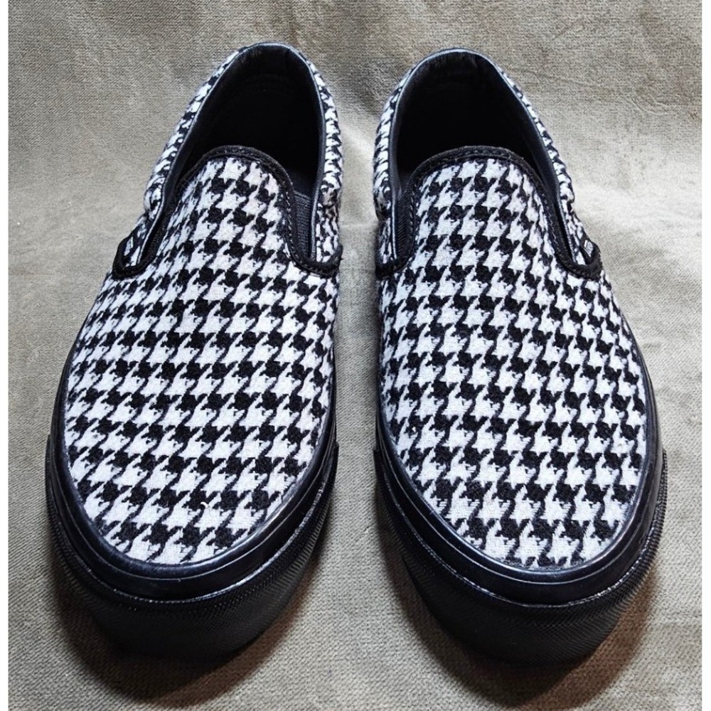 Vans LX Classic Slip-On 98 Houndstooth Black White Men 7.5 Women 9 NWOT 507452 - Picture 2 of 7